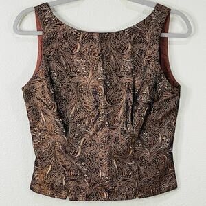 Vintage 90s Y2k Brocade Sleeveless Top Whimsigoth Witchy Romantic Goth  S 4